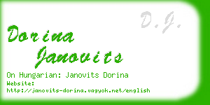 dorina janovits business card
